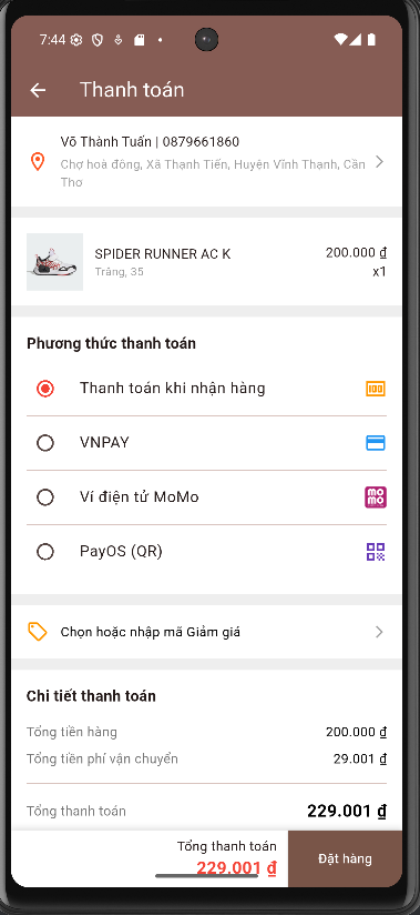 Bộ môn CNTT Lập trình được tính năng thanh toán Online