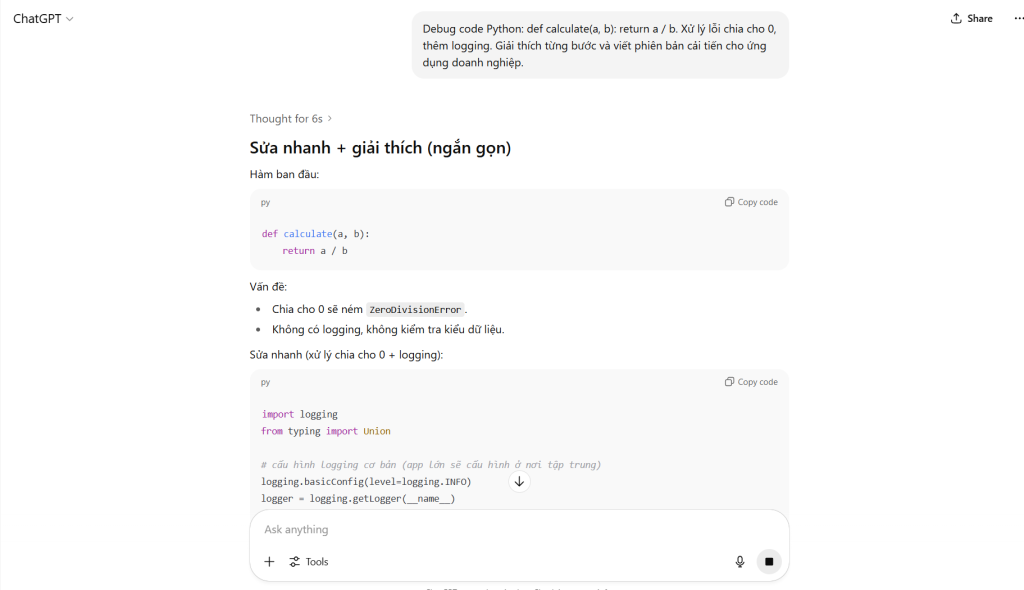 Câu Trả lời rất chi tiết của ChatGPT nếu chúng ta hỏi chính xác