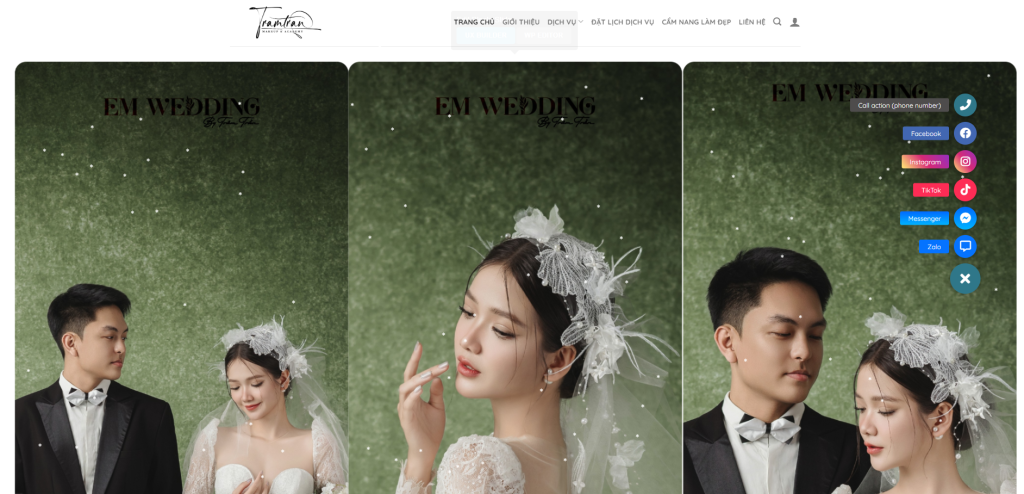 Trâm Trần Makeup Cần Thơ đã liên kết với FPT làm website WordPress